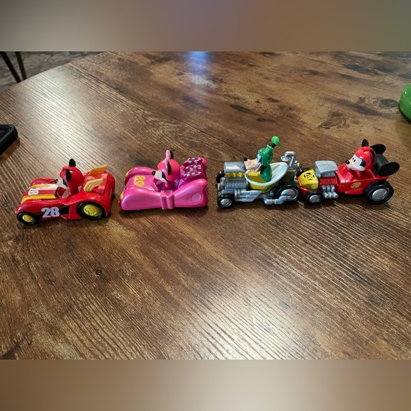 Disney Mickey and Friends Colorful Racing Cars Set - Pink, Red, Green - Picture 2 of 2